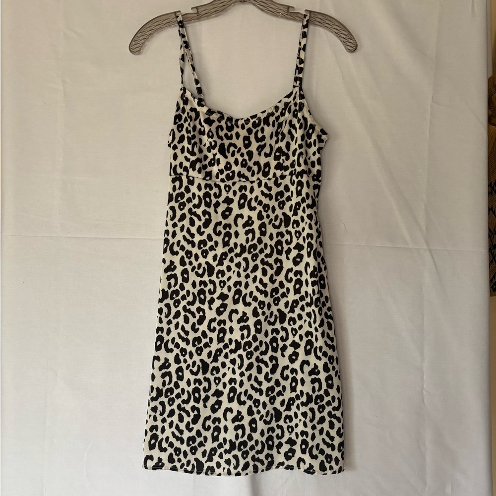 Brandy Melville Black and White Animal Print Dress